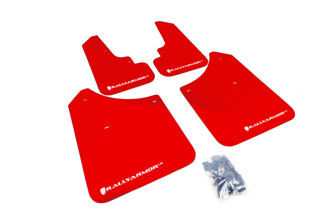 (03-08) Forester - Rally Armor - UR Mudflaps (Red/White)