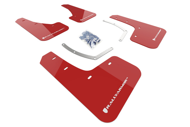 (19-20) Ascent - Rally Armor - UR Mudflaps (Red/White)